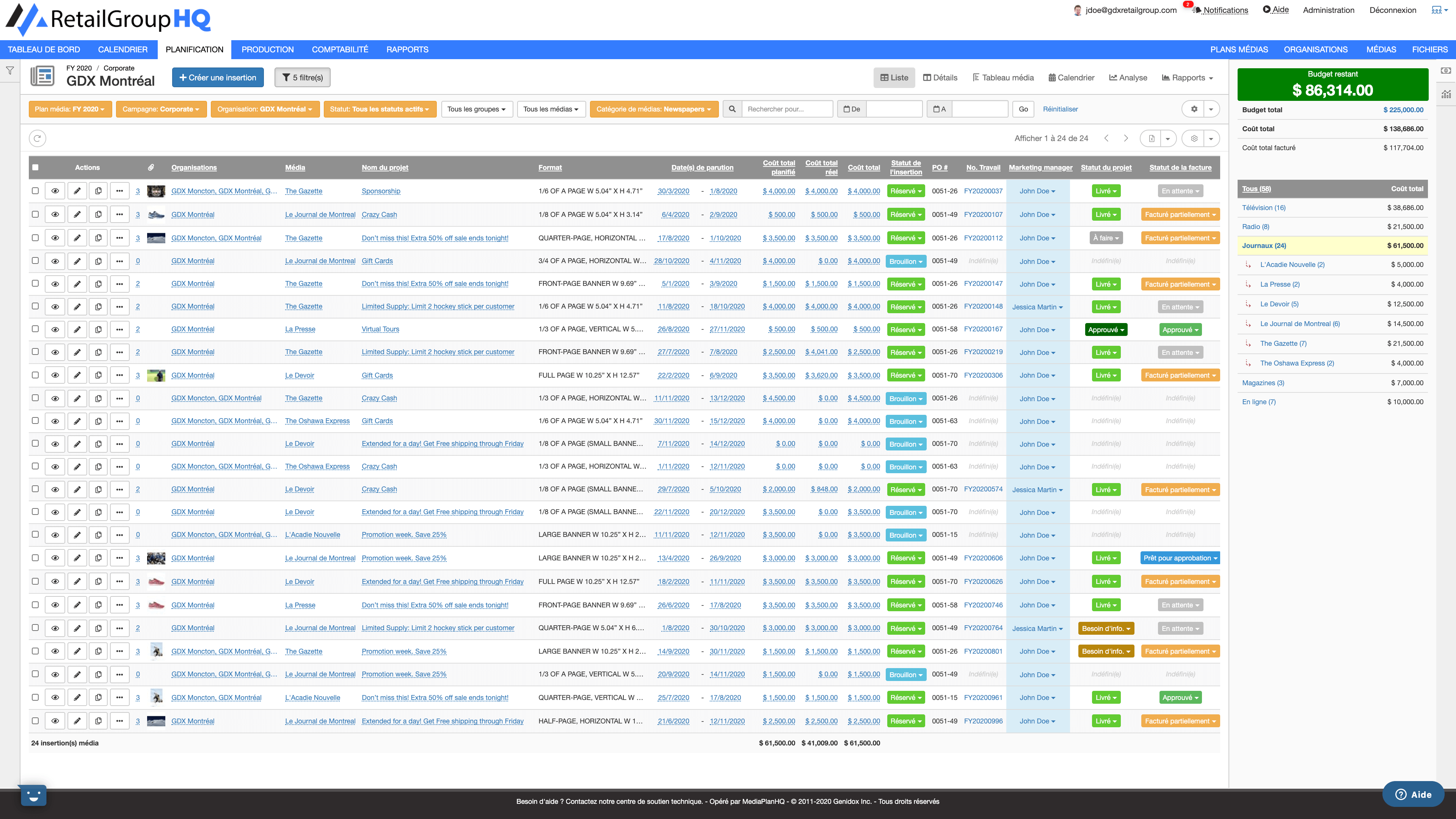 PLANIFICATION MÉDIA - Planifiez, analysez et suivez facilement vos plans média pour atteindre vos objectifs.